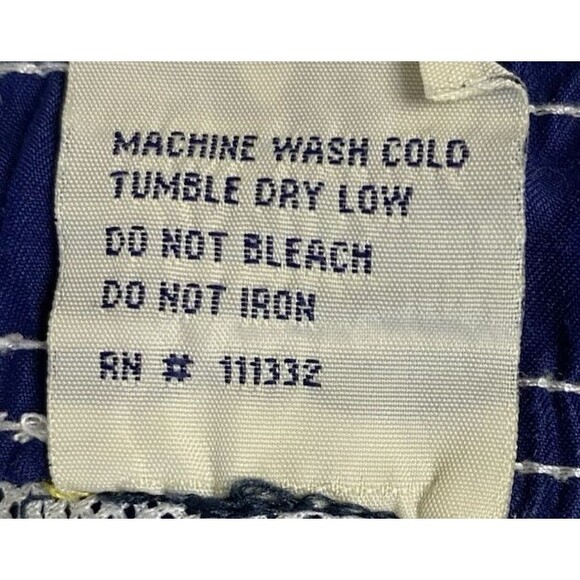 Talos Men's Swim Trunks Blue White Stripe Pockets Side Front Elastic Waist XL - Picture 9 of 9